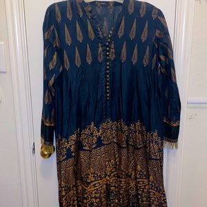 Junaid Jamshed Kurta. Size L. Color- Navy blue